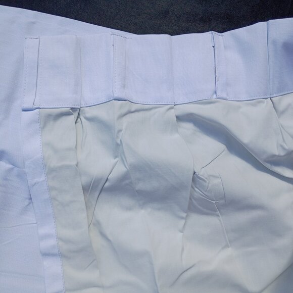 White Linen Blackout Curtains 41 x 83 Curtain Panels Pinch Pleat Back Tabs PAIR - Picture 10 of 16